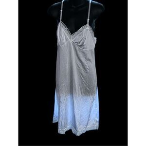 VINTAGE VANITY FAIR Lace Slip Dress Princess Gown‎ cream SIZE 34 (approximately